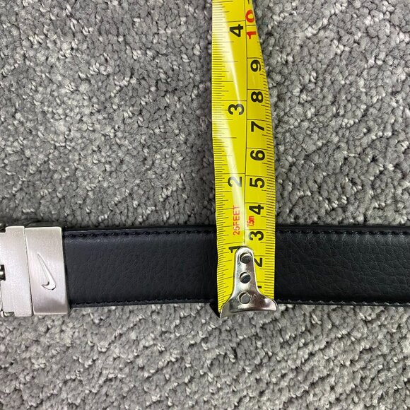 Nike Reversible Golf Belt Men's Size 36 Black Gray Faux Synthetic Leather - Picture 8 of 9